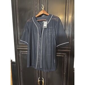 Large Black  Under Armour Women's  Mesh Relaxed Fit Baseball Jersey, MSRP 60